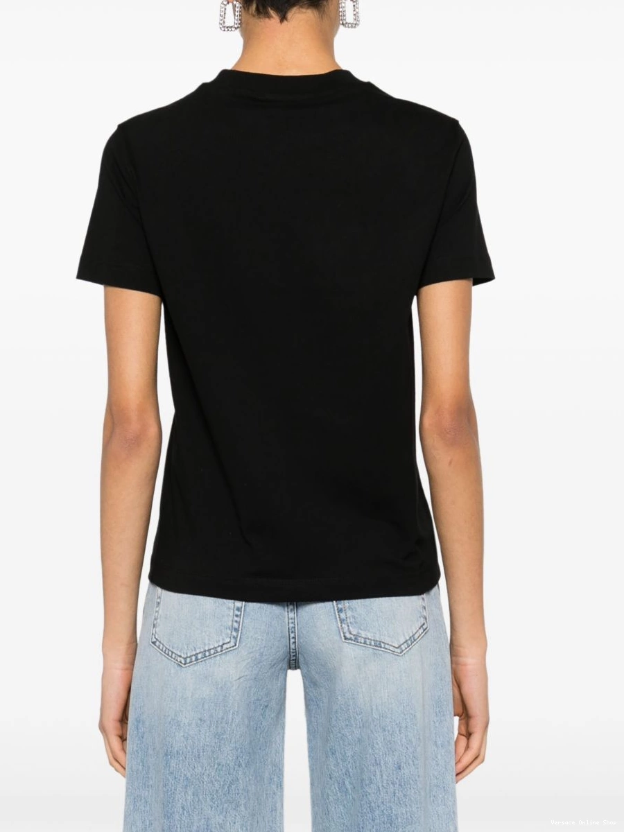 Cheap Couture Women Jeans Versace T-shirt cotton bead-embellished 0629